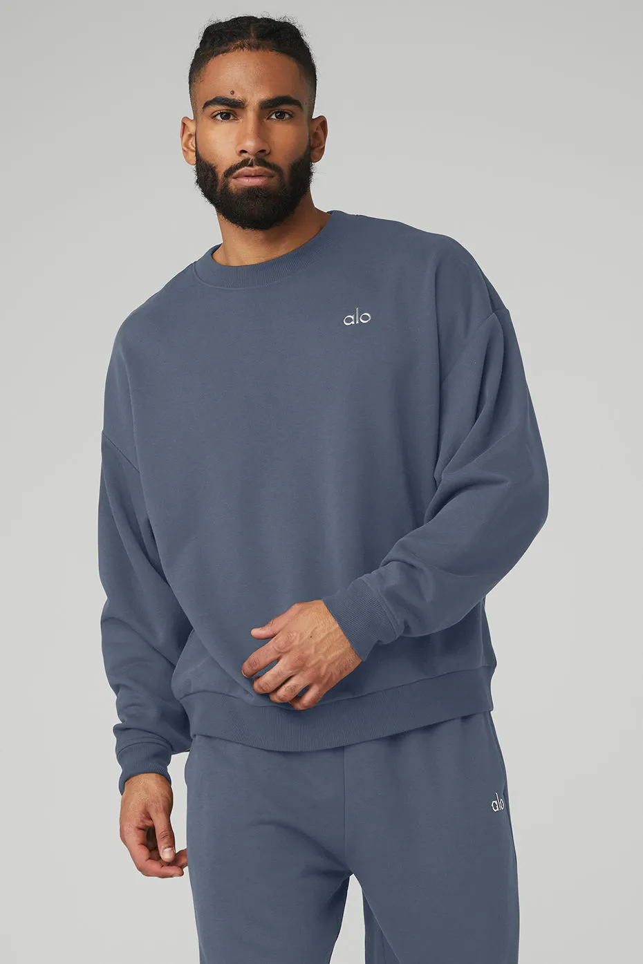 Accolade Crew Neck Pullover - Bluestone