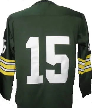 Bart Starr Green Bay Packers Long Sleeve Throwback Football Jersey