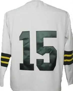 Bart Starr Green Bay Packers Long Sleeve Throwback Football Jersey