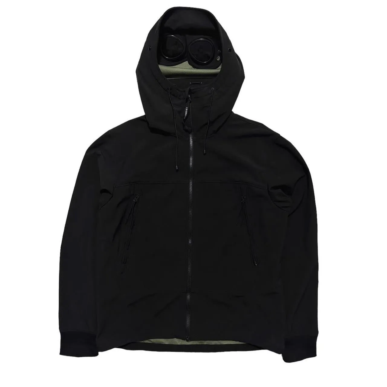 CP Company Black Soft Shell Goggle Jacket