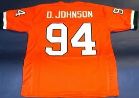 Dwayne The Rock Johnson Miami Hurricanes College Football Throwback Jersey