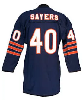 Gale Sayers Vintage Style Chicago Bears Long Sleeve Throwback Football Jersey