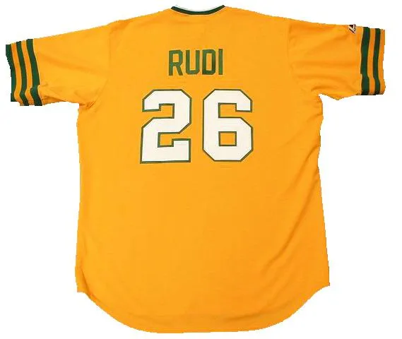 Joe Rudi 1973 Oakland Athletics Throwback Jersey