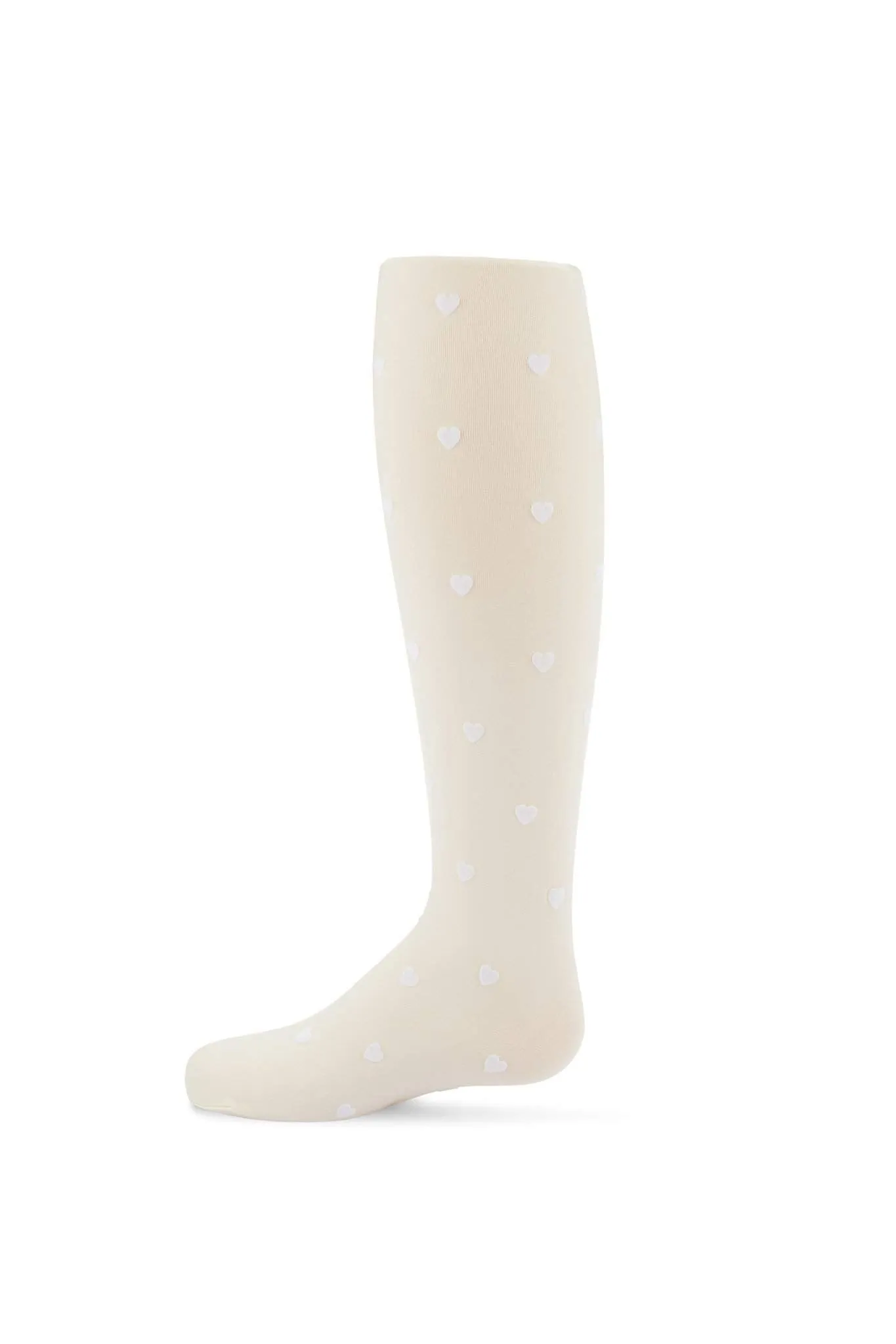 MeMoi Velvet Flocked Heart Tights