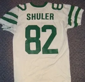 Mickey Shuler Mid 80s New York Jets Throwback Football Jersey