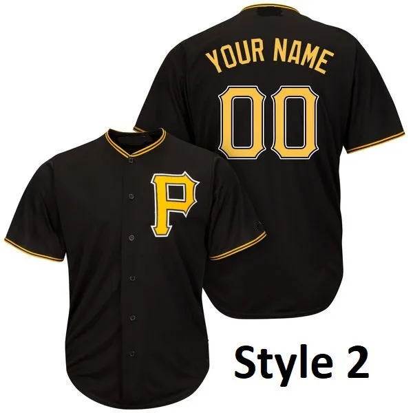 Pittsburgh Pirates Customizable Pro Style Baseball Jersey - 5 Styles Available