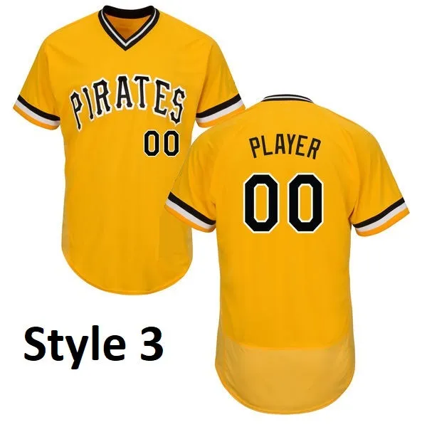 Pittsburgh Pirates Customizable Pro Style Baseball Jersey - 5 Styles Available