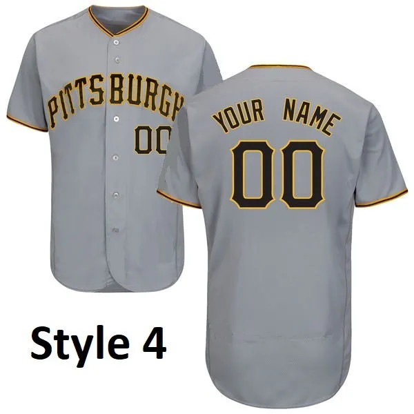 Pittsburgh Pirates Customizable Pro Style Baseball Jersey - 5 Styles Available