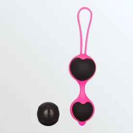 Black Silicone Kegel Trainer for Enhanced Performance - English