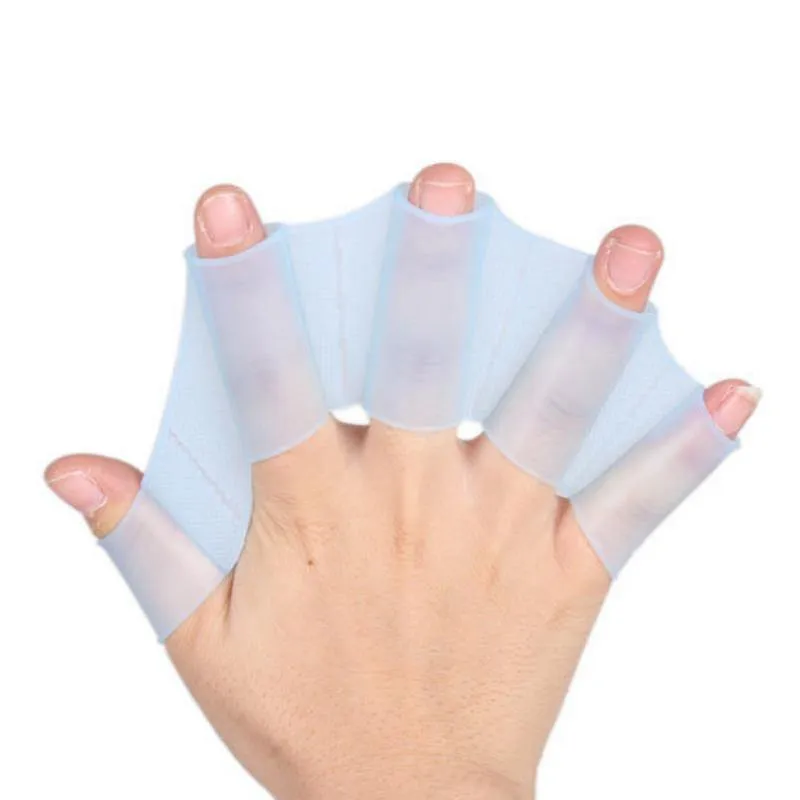 Silicone Webbed Swimming Gloves