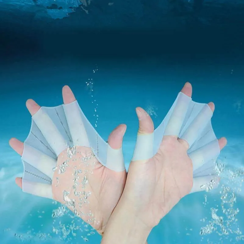 Silicone Webbed Swimming Gloves