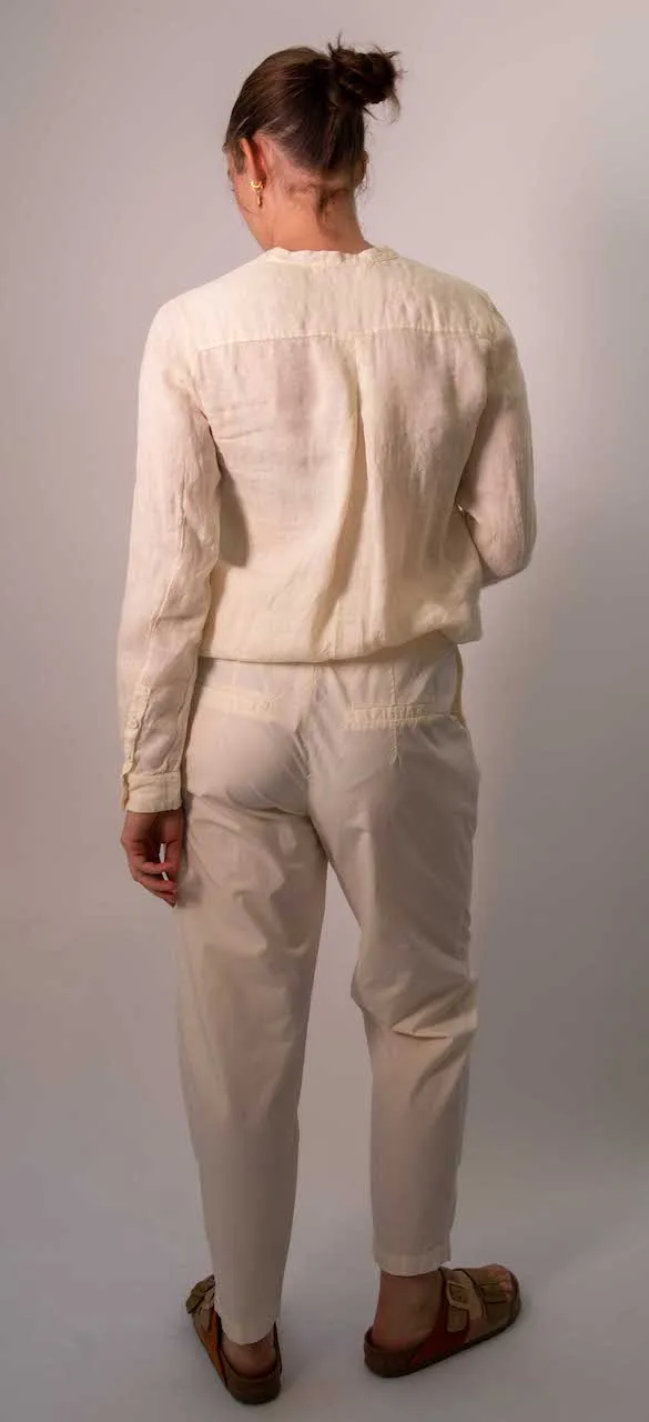 Transit Par Such Cotton Slim pant in Ivory