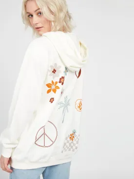 Truly Stoked Boyfriend Hoodie - Star White